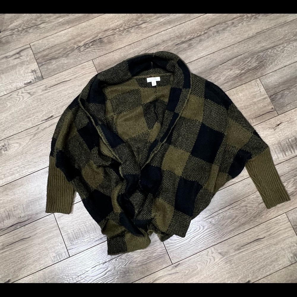 Sun & Shadow knit cardigan poncho jacket.